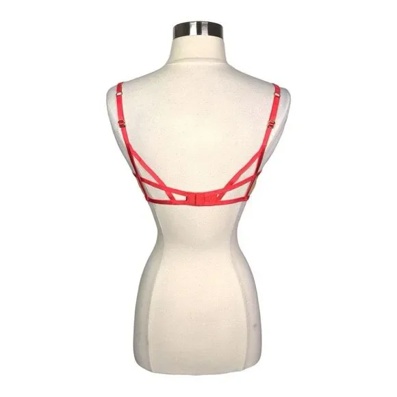 For Love & Lemons Romantic Roses Bra - Size Large (38A, 36B/C, 34DD, 38D) - Picture 9 of 13